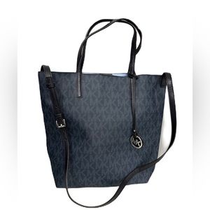 MK Michael Kors Navy/Blue Tote Shoulder Bag With An Attached Wallet